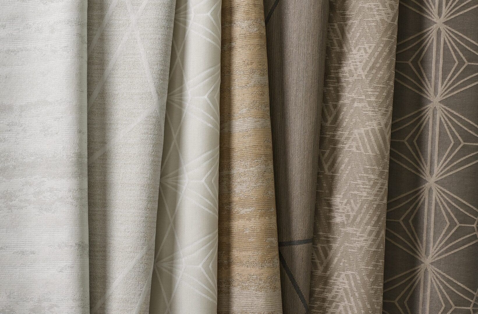 A close up of several different types of fabric.
